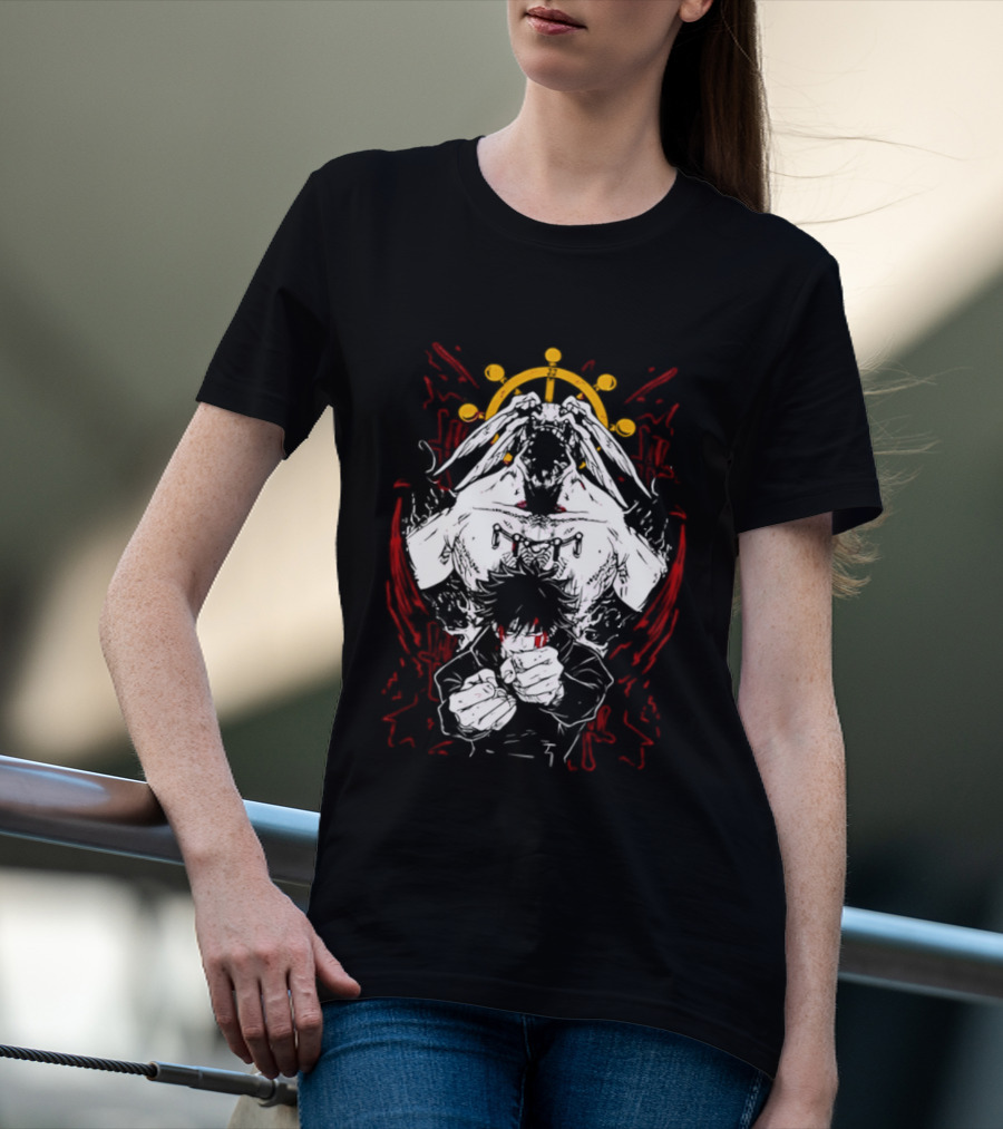 Dark Anime Summoner Characters Celestial Crown Warrior T-Shirt