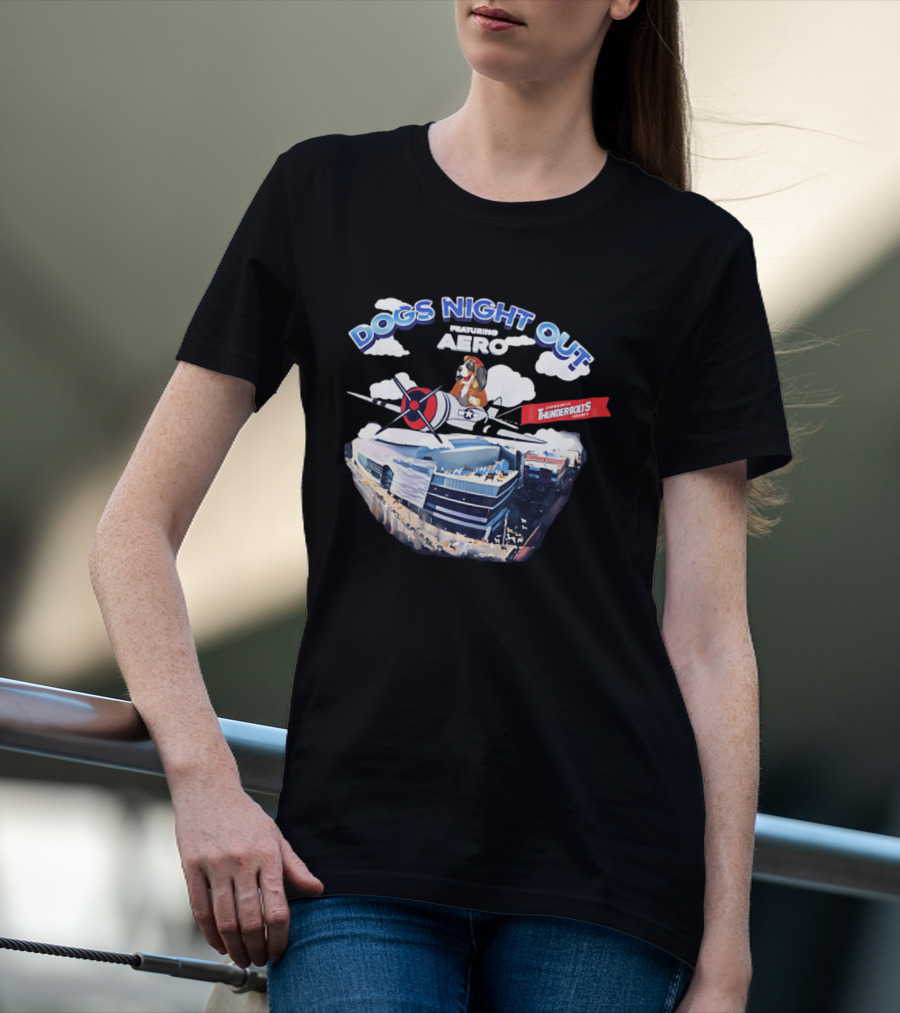 Evansville Thunderbolts Dogs Night Out Featuring Aero Event T-Shirt
