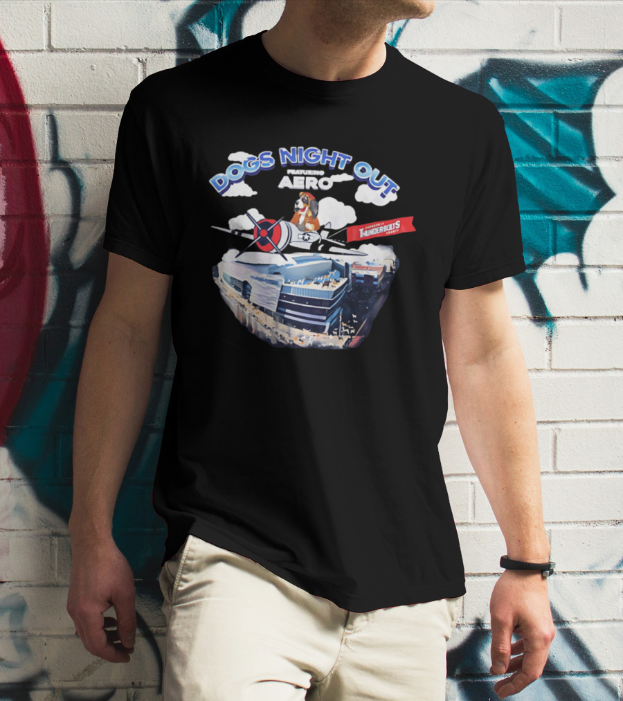 Evansville Thunderbolts Dogs Night Out Featuring Aero Event T-Shirt