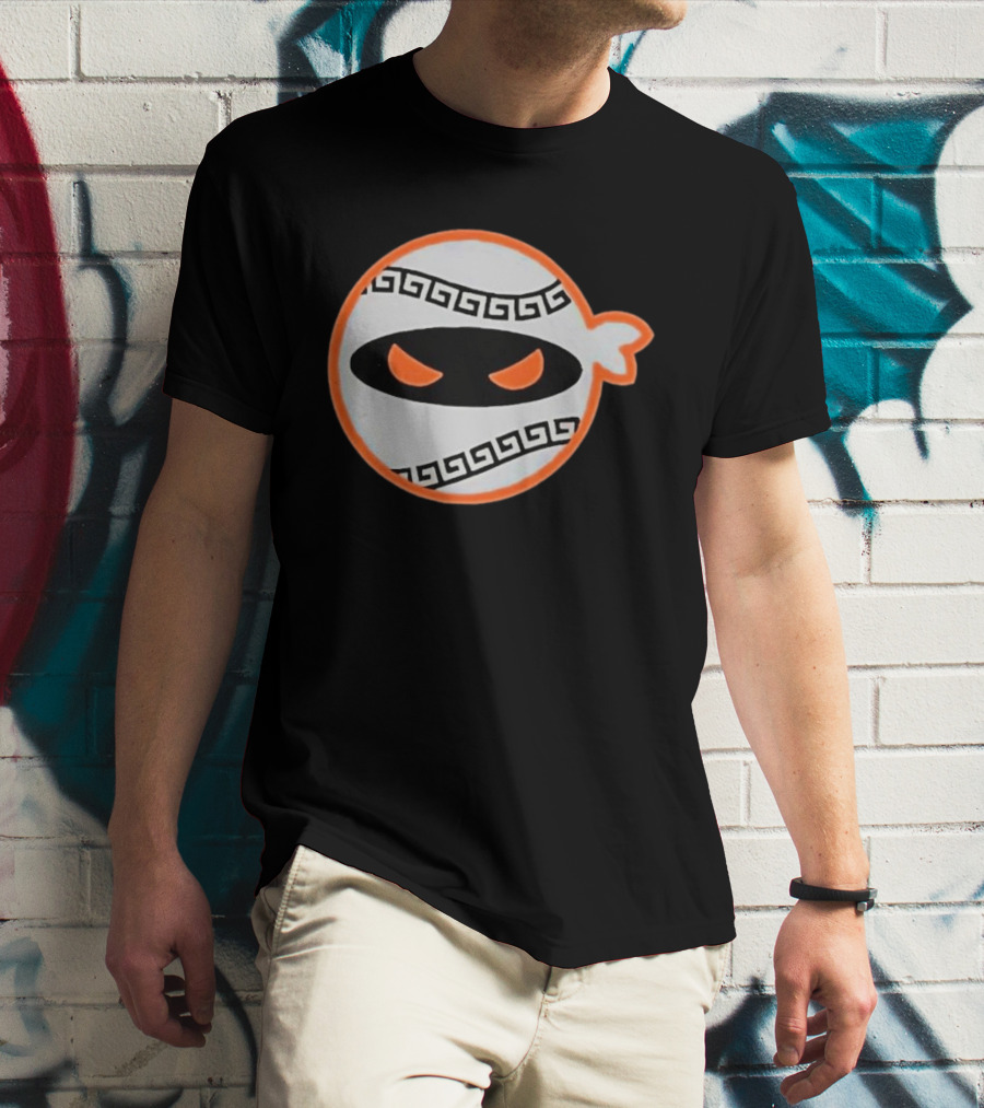 San Francisco Giants Pitching Ninja Baseball Greek Style Mask T-Shirt