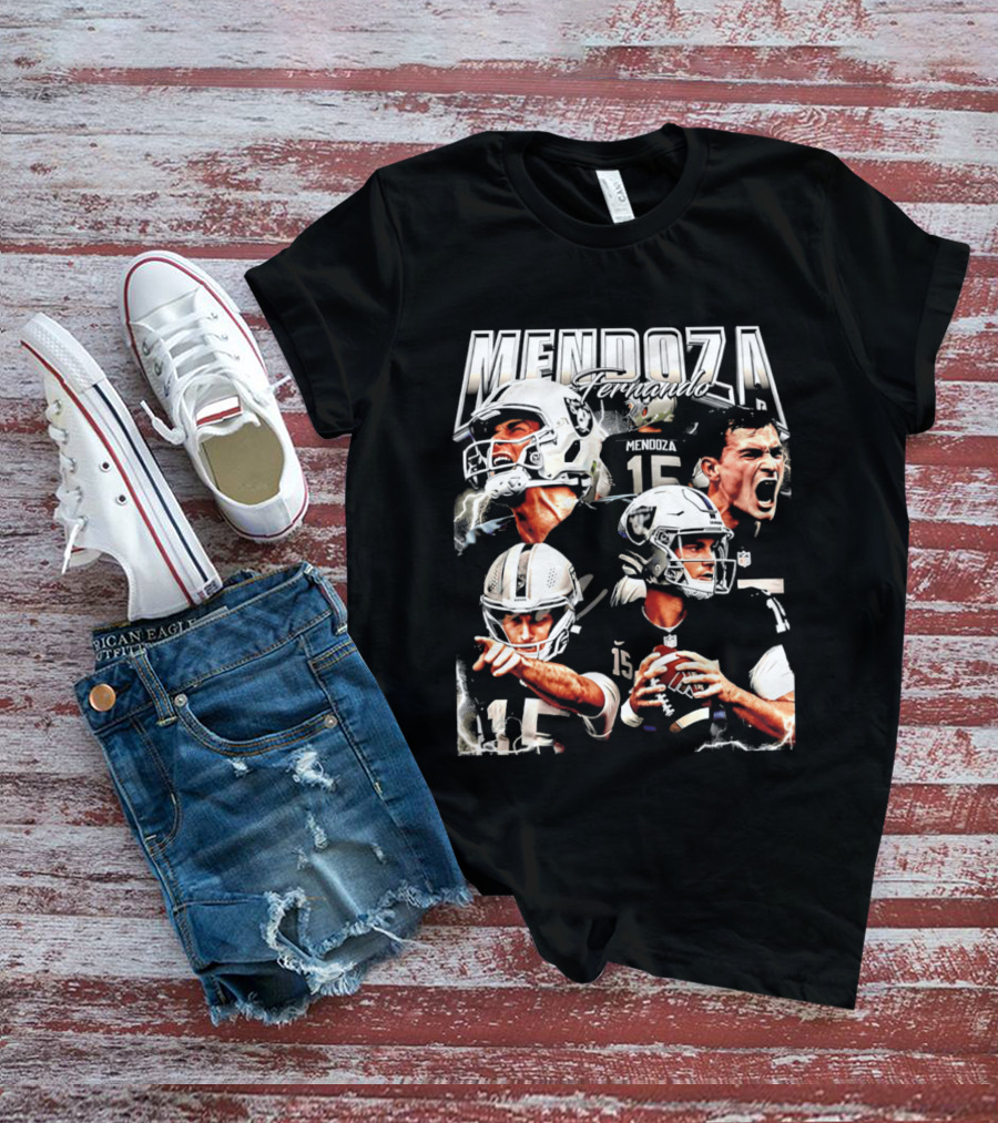 Fernando Mendoza Raiders 15 Retro 90s Bootleg T-Shirt