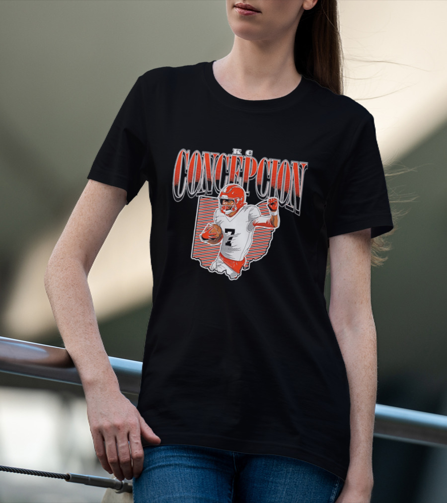 KC Concepcion Football Star Cleveland Browns Number Seven T-Shirt