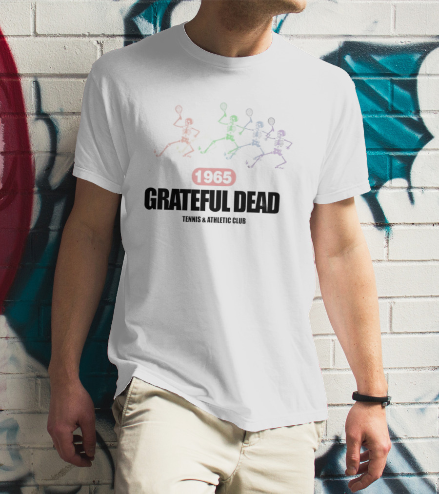Grateful Dead 1965 Colorful Athletics Tennis Club T-Shirt