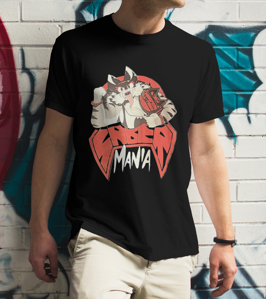 Ring Cats Saber Mania Wrestling Champion Feline T-Shirt