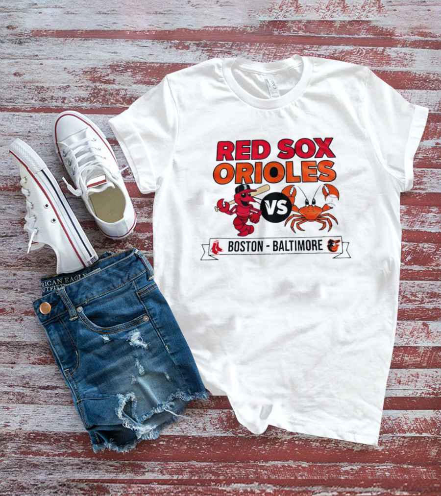 Red Sox Orioles Shrimp Vs Crab Boston Baltimore T-Shirt