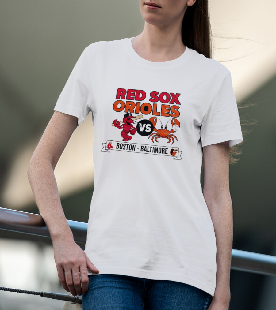 Red Sox Orioles Shrimp Vs Crab Boston Baltimore T-Shirt