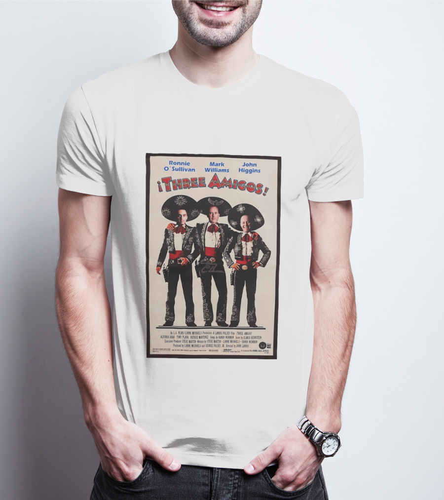 Ronnie O'Sullivan Mark Williams John Higgins Three Amigos Mexican Hat T-Shirt