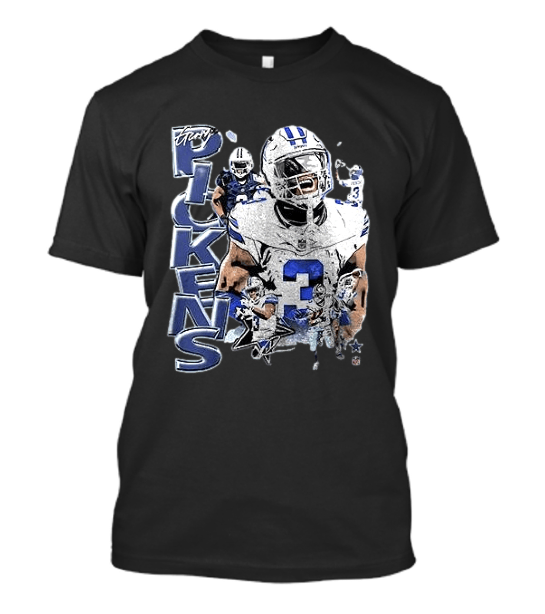 Dallas Cowboys George Pickens Player 3 Star Fans Collection T-Shirt