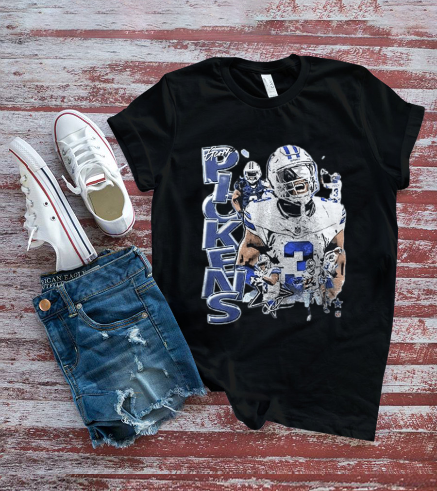 Dallas Cowboys George Pickens Player 3 Star Fans Collection T-Shirt