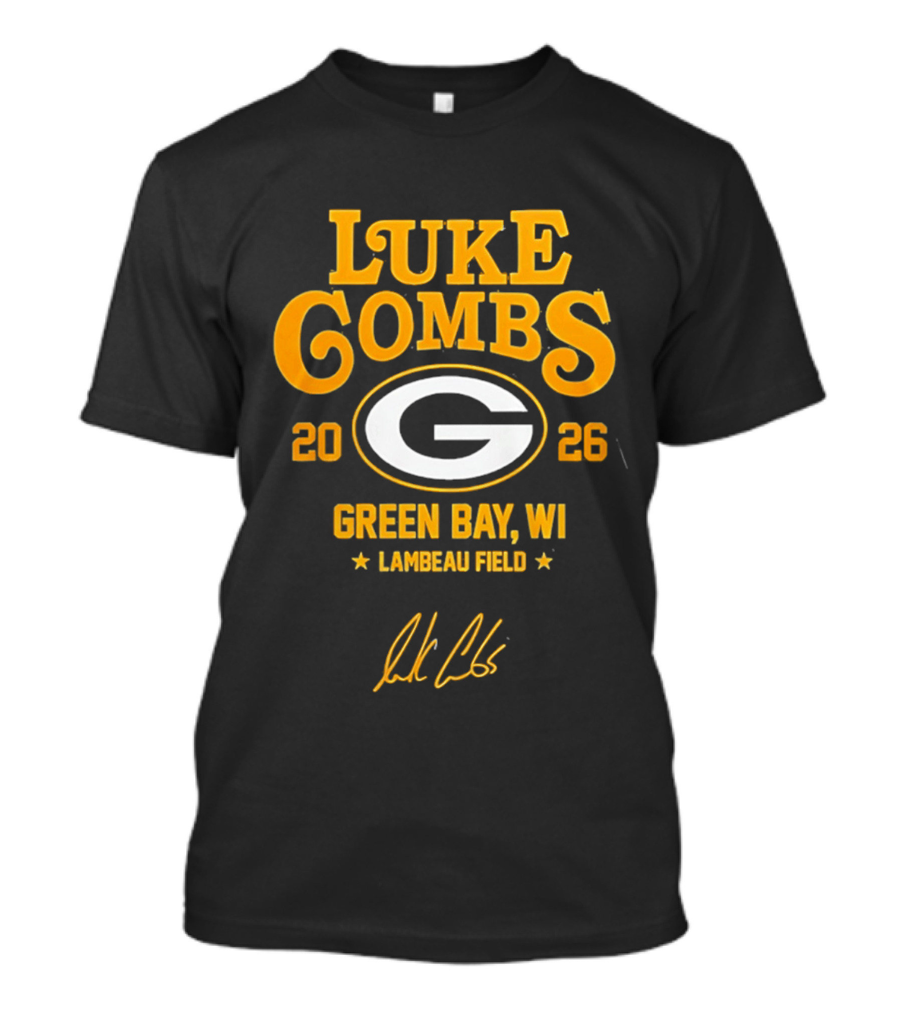 Luke Combs 2026 Green Bay WI Lambeau Field Packers Tour T-Shirt