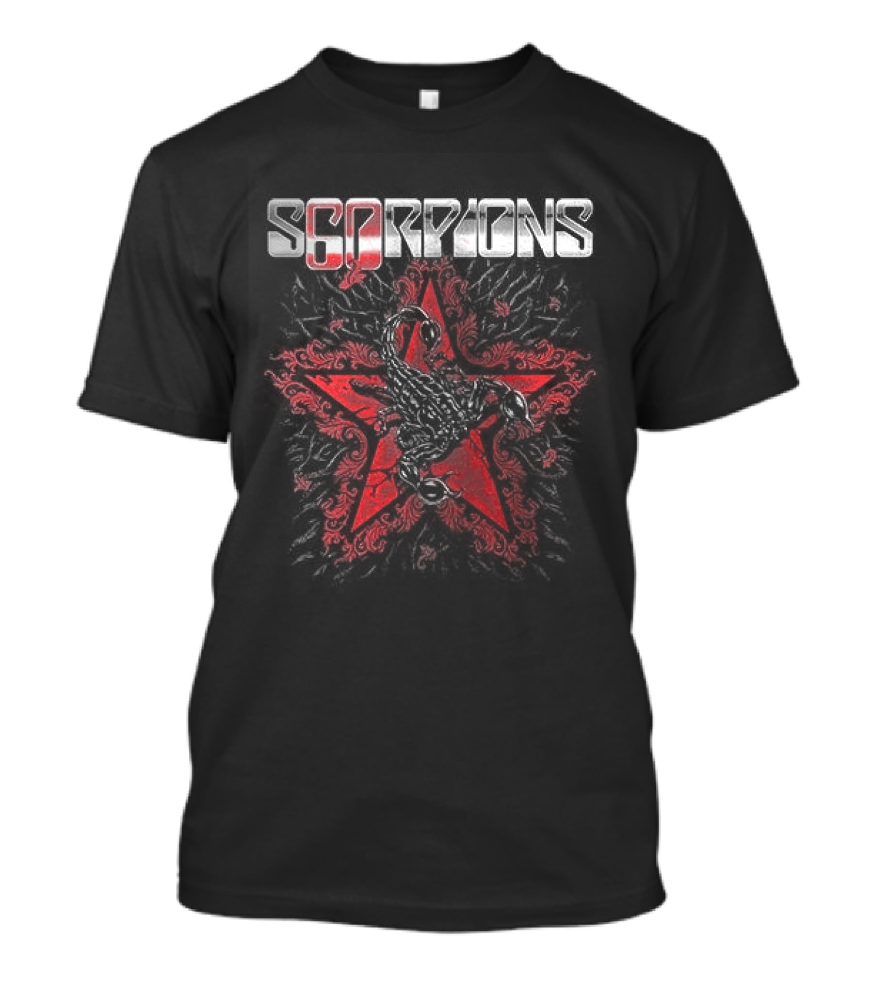 Scorpions Blowing With The Wind Of Change Red Burst T-Shirt