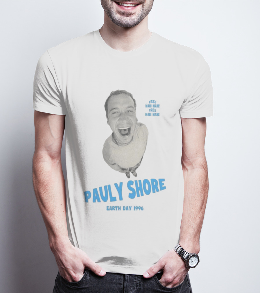 Pauly Shore Free Mahi Mahi Earth Day 1996 T-Shirt