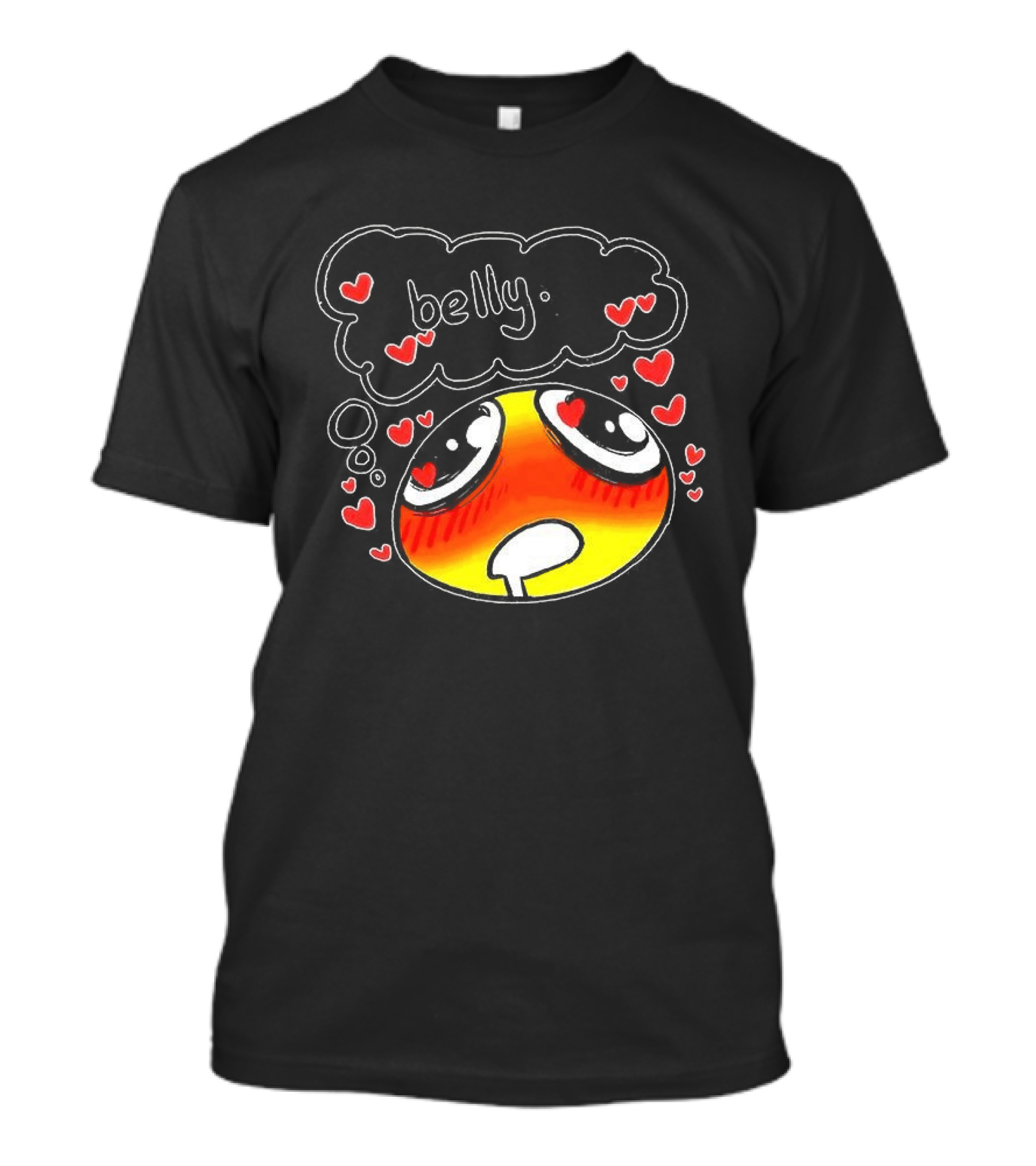 Belly Emoji Meme Cute Heart Love Doodle T-Shirt