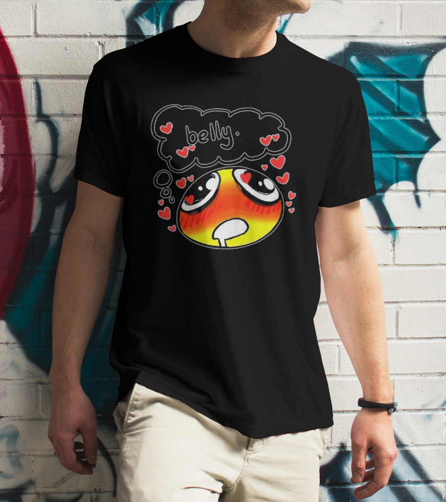 Belly Emoji Meme Cute Heart Love Doodle T-Shirt