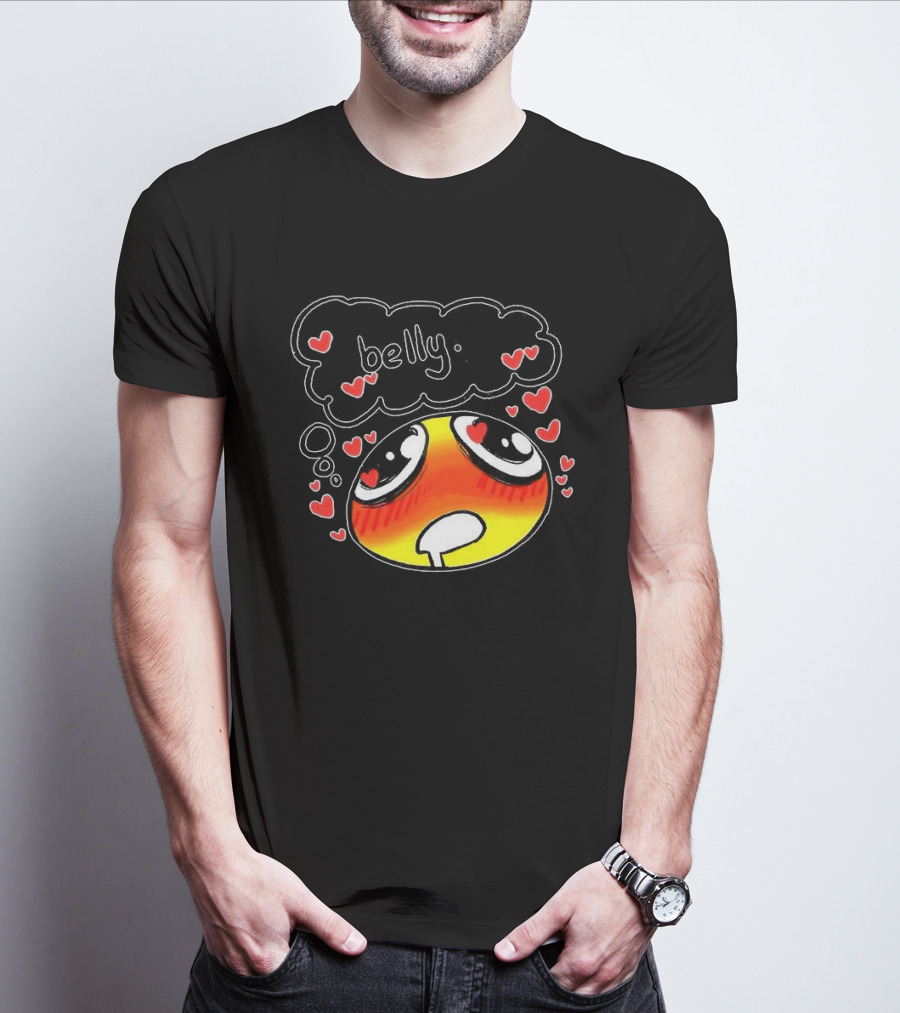 Belly Emoji Meme Cute Heart Love Doodle T-Shirt