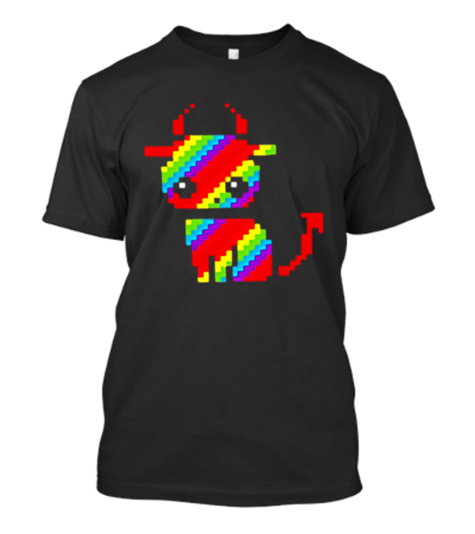 Nyan Cat Heavy Metal Devil Pixel Rainbow Devil Cat T-Shirt