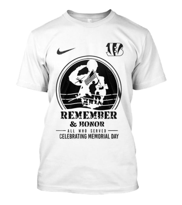 Nike Cincinnati Bengals Remember And Honor All Gave Some Celebrating Memorial Day T-Shirt