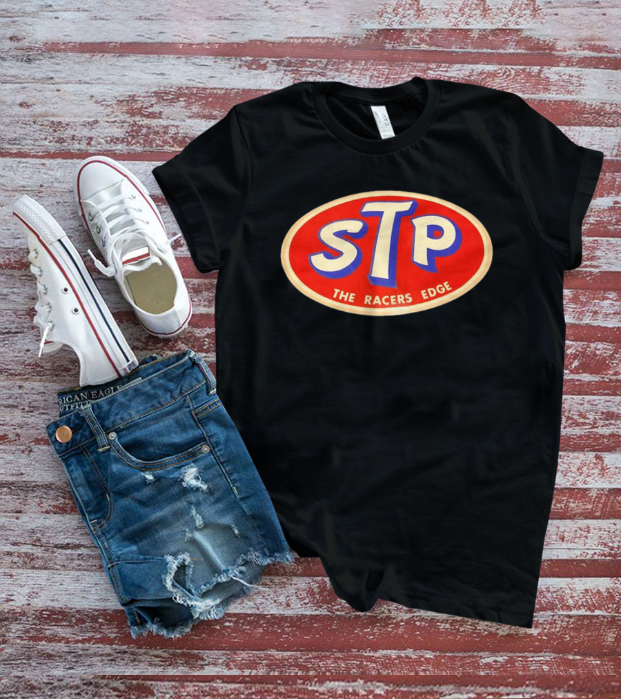 STP The Racers Edge Vintage Motorsport Oval T-Shirt