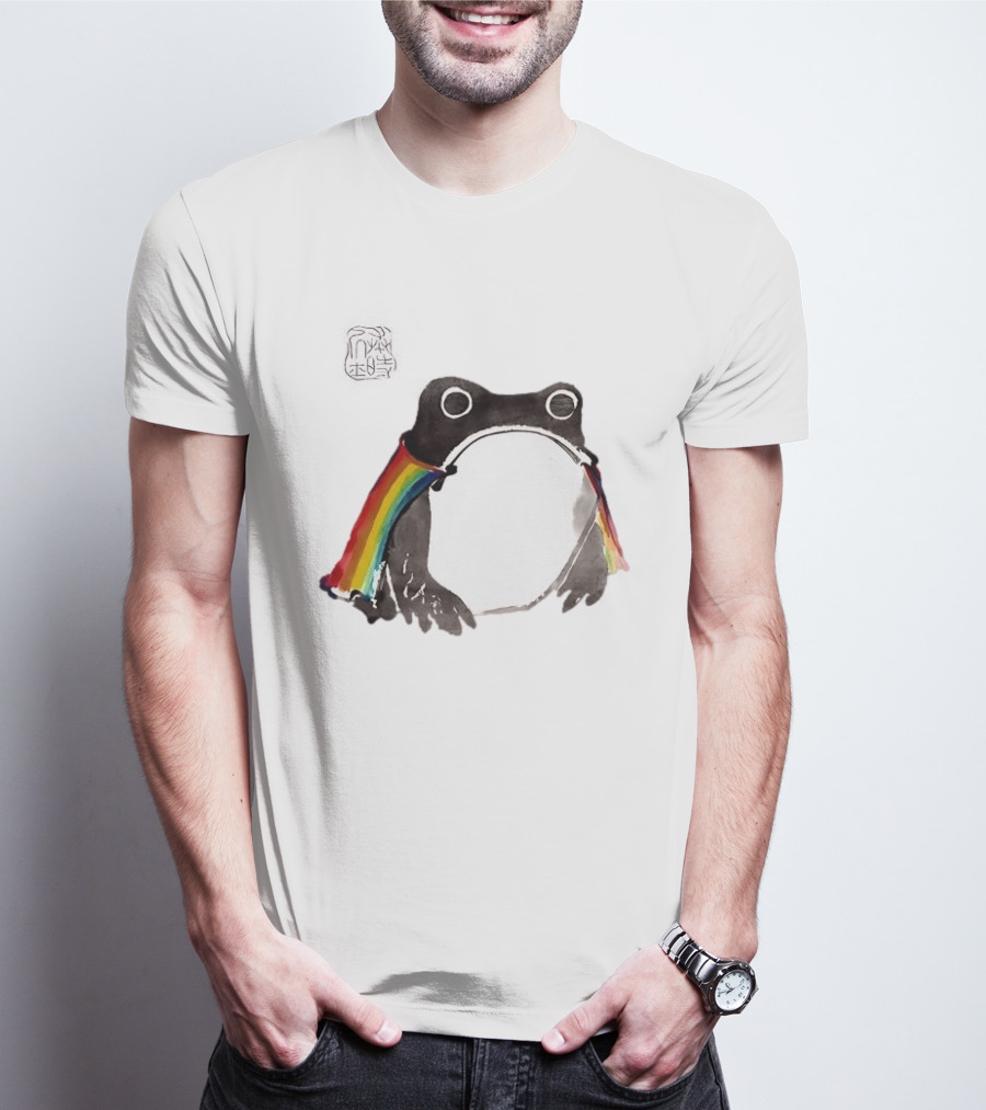 Pride Frog Rainbow Cloak Cheerful Vibe T-Shirt