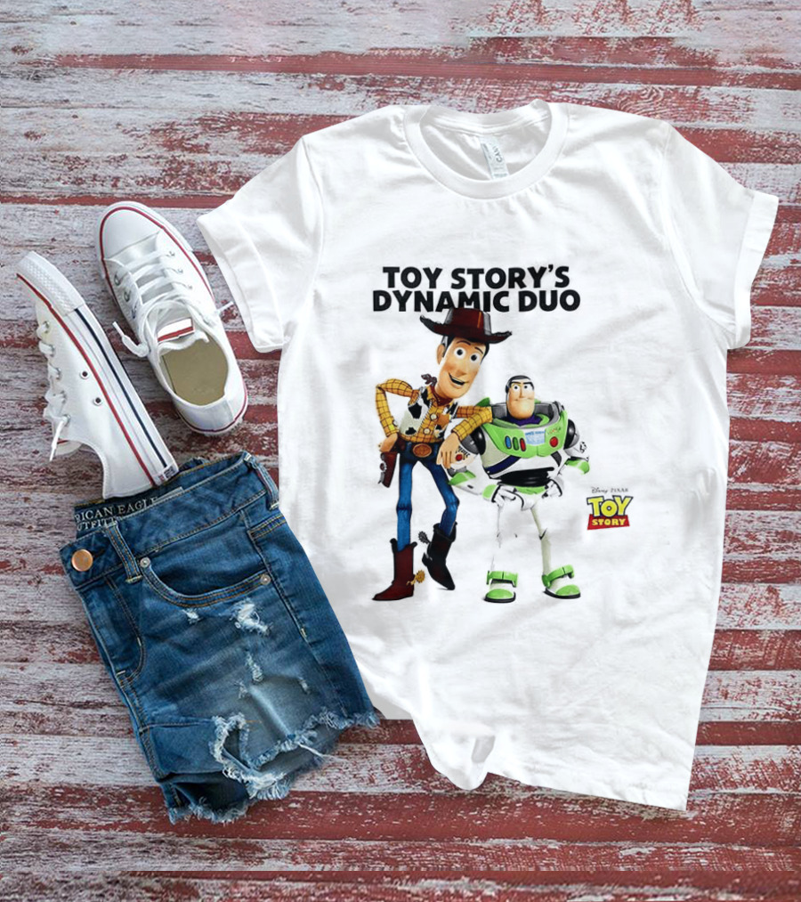 Toy Story's Dynamic Duo Woody And Buzz Lightyear T-Shirt