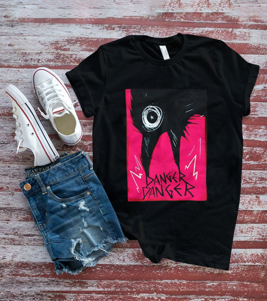 Danger Danger Eerie Eye Dark Pink Lightning T-Shirt