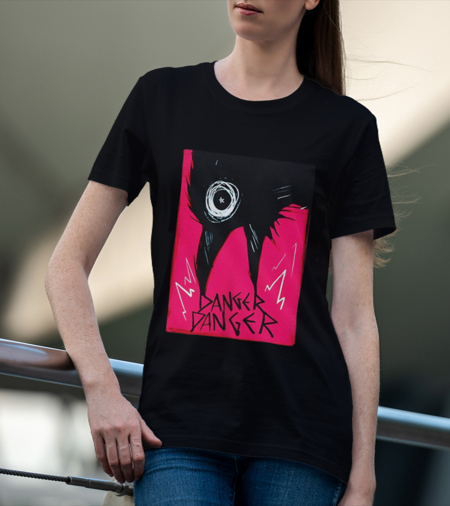 Danger Danger Eerie Eye Dark Pink Lightning T-Shirt