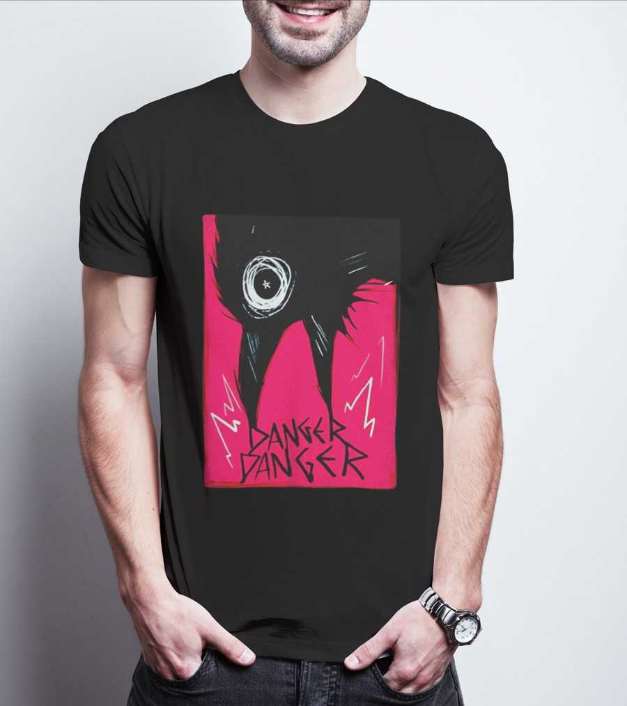 Danger Danger Eerie Eye Dark Pink Lightning T-Shirt