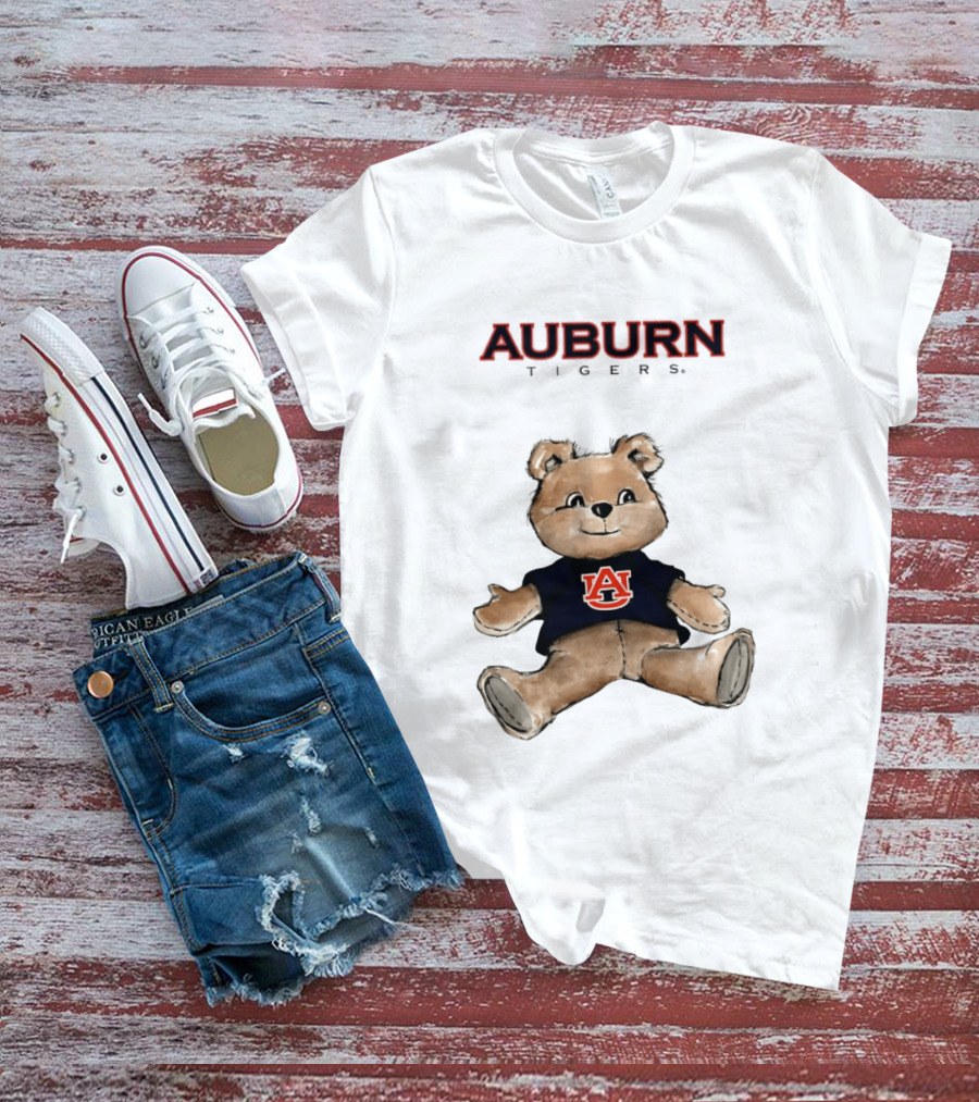 Auburn Tigers Teddy Bear AU Classic Cartoon T-Shirt