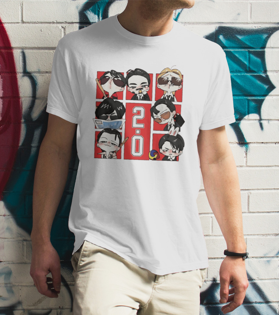 BTS 2.0 Chibi Characters Kpop Army Concert 2026 T-Shirt