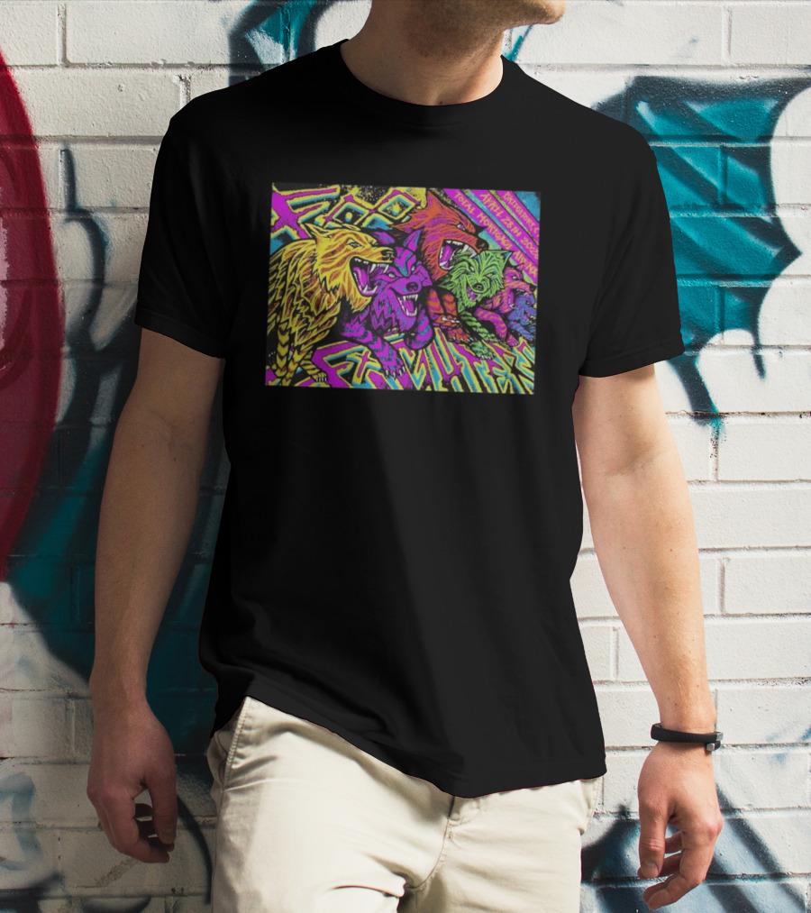 Foo Fighters Bridgeport April 28 2026 Total Nightmare Neon Wolves T-Shirt