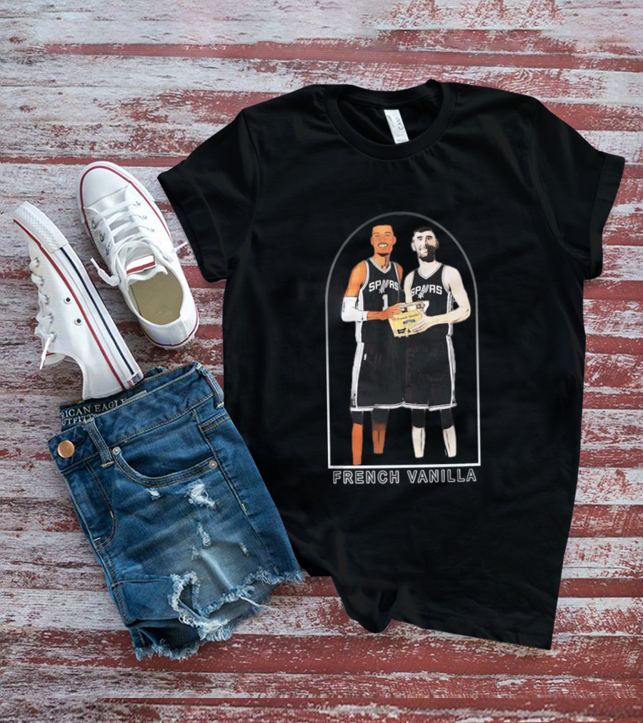 Spurs Duo French Vanilla Victor Wembanyama Luke Kornet Collaboration T-Shirt