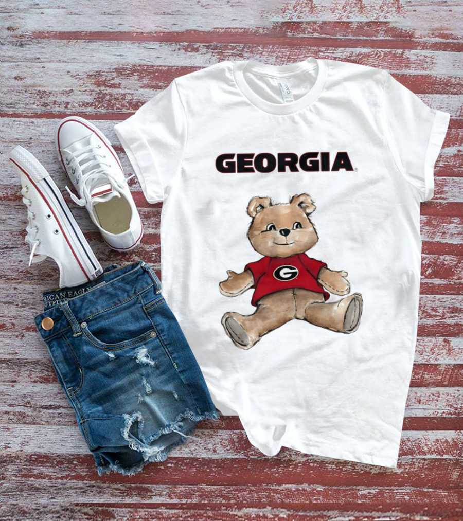 Georgia Bulldogs Teddy Bear With G Logo Classic Cartoon T-Shirt
