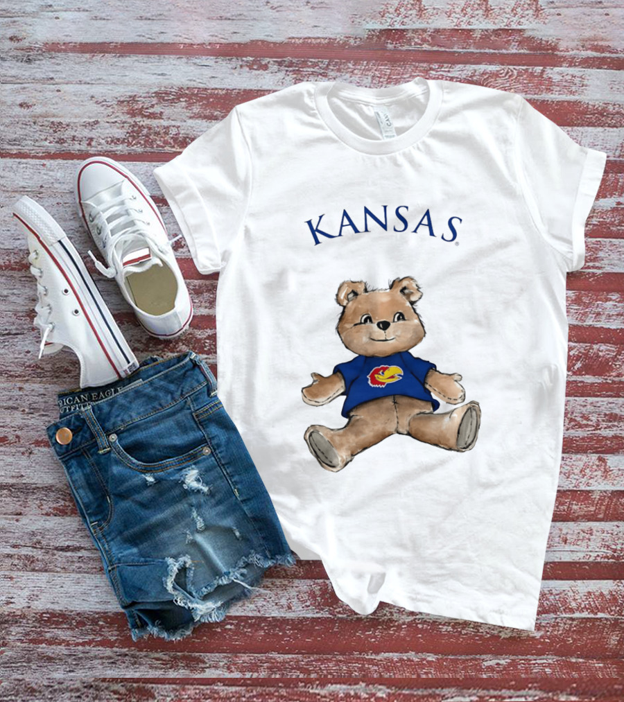 Kansas Jayhawks Teddy Bear KU Jayhawk T-Shirt