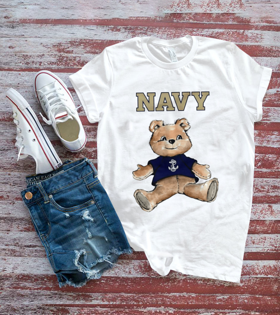 Navy Midshipmen Teddy Bear Anchor T-Shirt