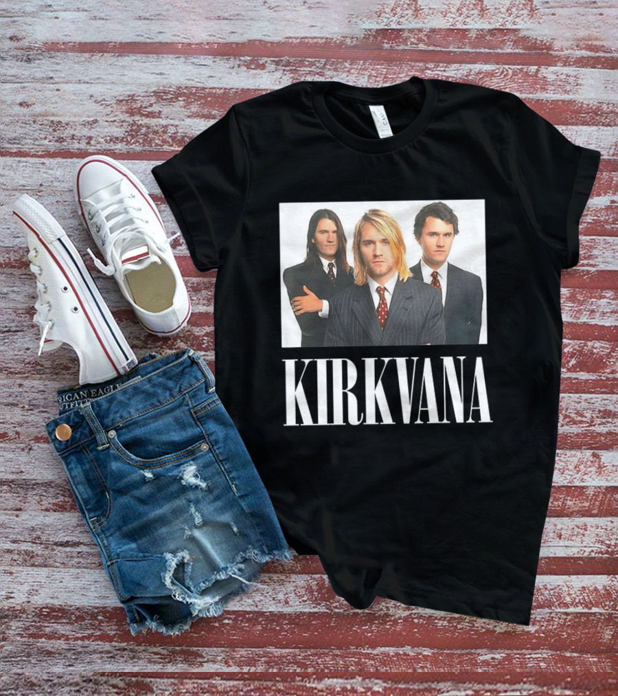 Kirkvana Charlie Kirk Nirvana Band Suits Image T-Shirt