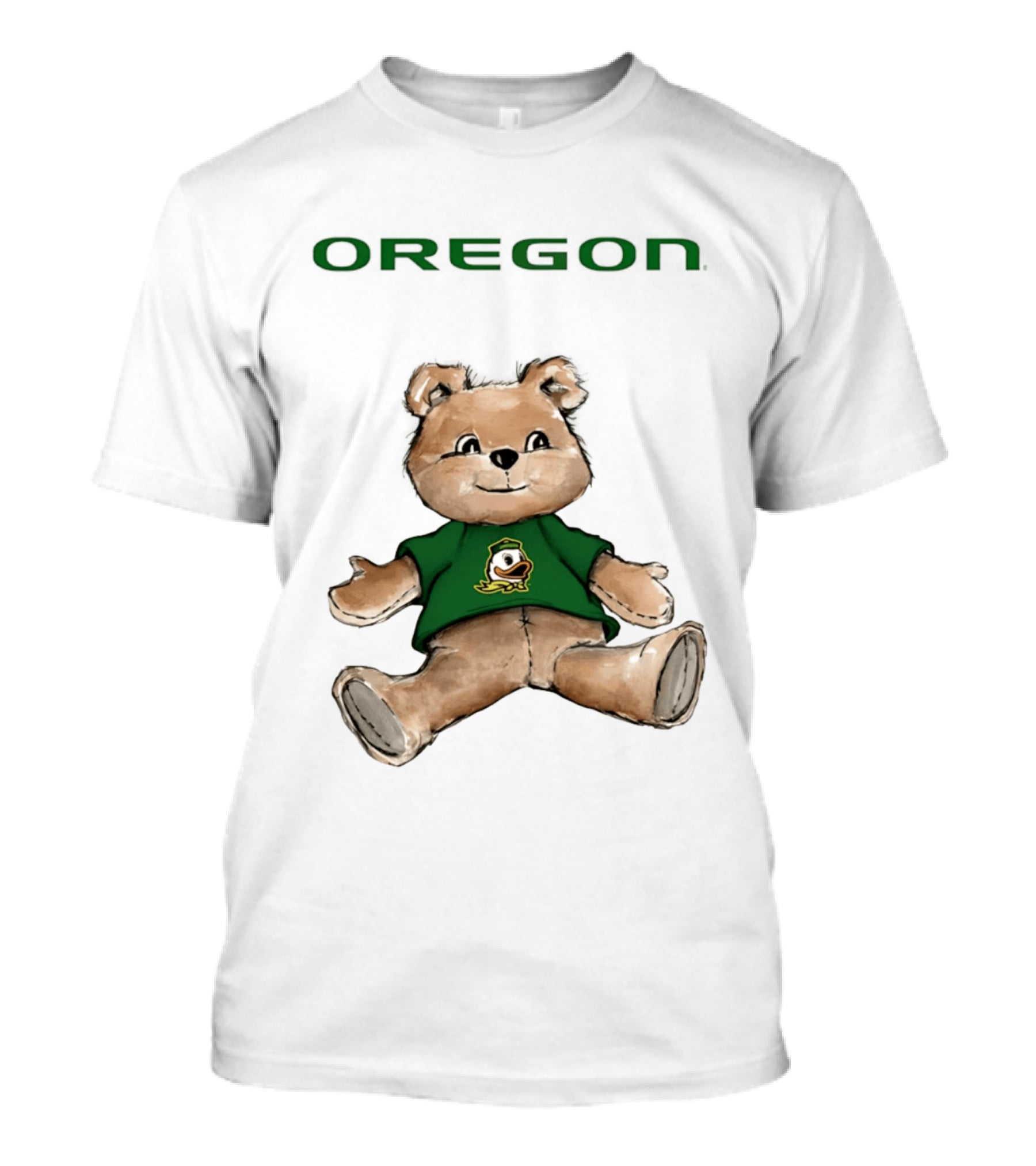 Oregon Ducks Teddy Bear Cartoon T-Shirt