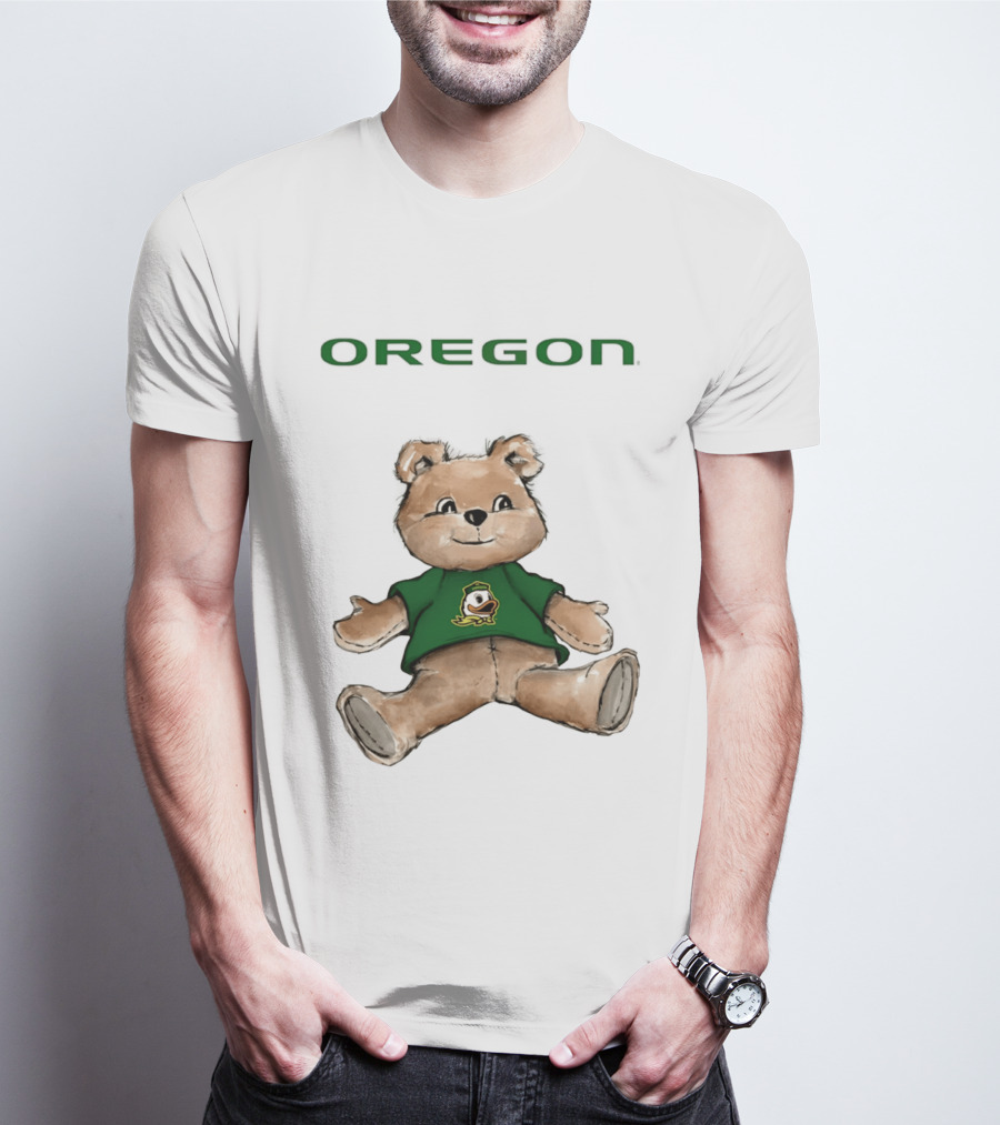 Oregon Ducks Teddy Bear Cartoon T-Shirt