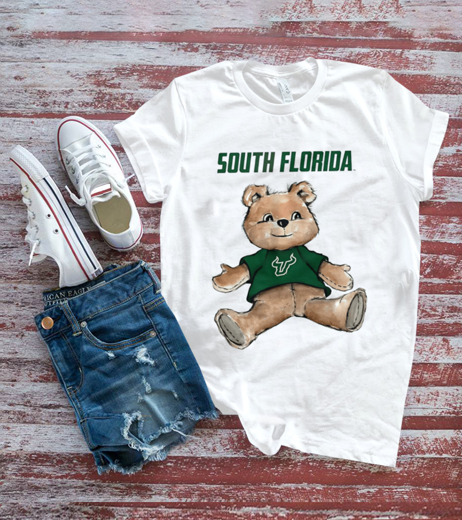 South Florida Bulls Teddy Bear Cartoon T-Shirt