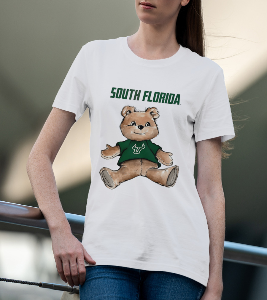 South Florida Bulls Teddy Bear Cartoon T-Shirt