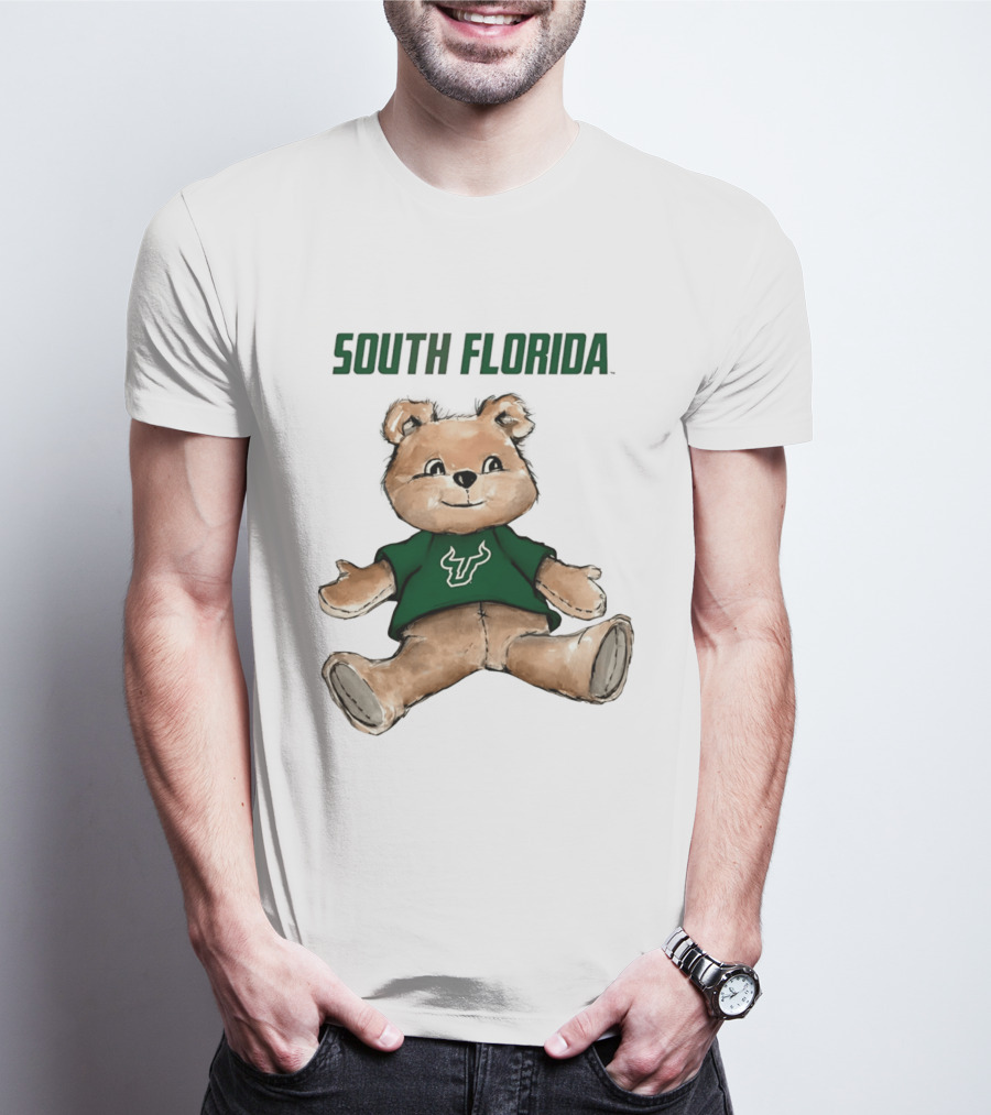 South Florida Bulls Teddy Bear Cartoon T-Shirt