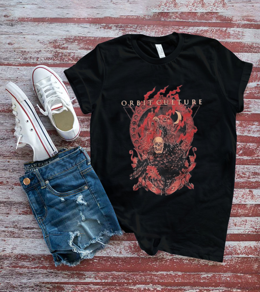 Orbit Culture Limited The Might Red Bird Chapter 1 Vintage Gothic Skull T-Shirt