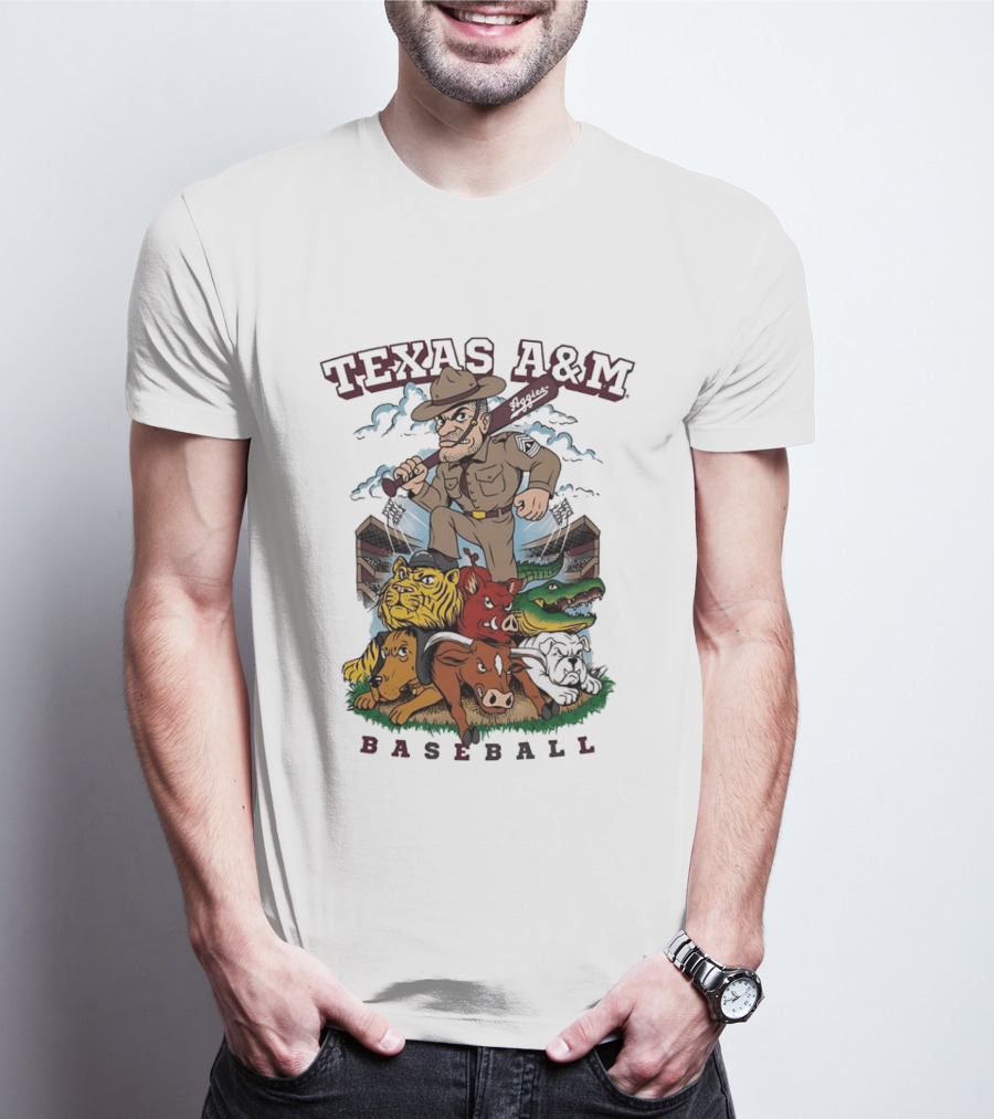 Texas A&M Sarge Baseball Rivalry Mascots T-Shirt