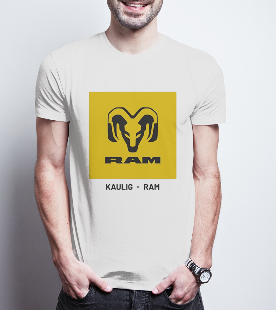 KAULIG X RAM Bold Yellow Icon Collaboration T-Shirt