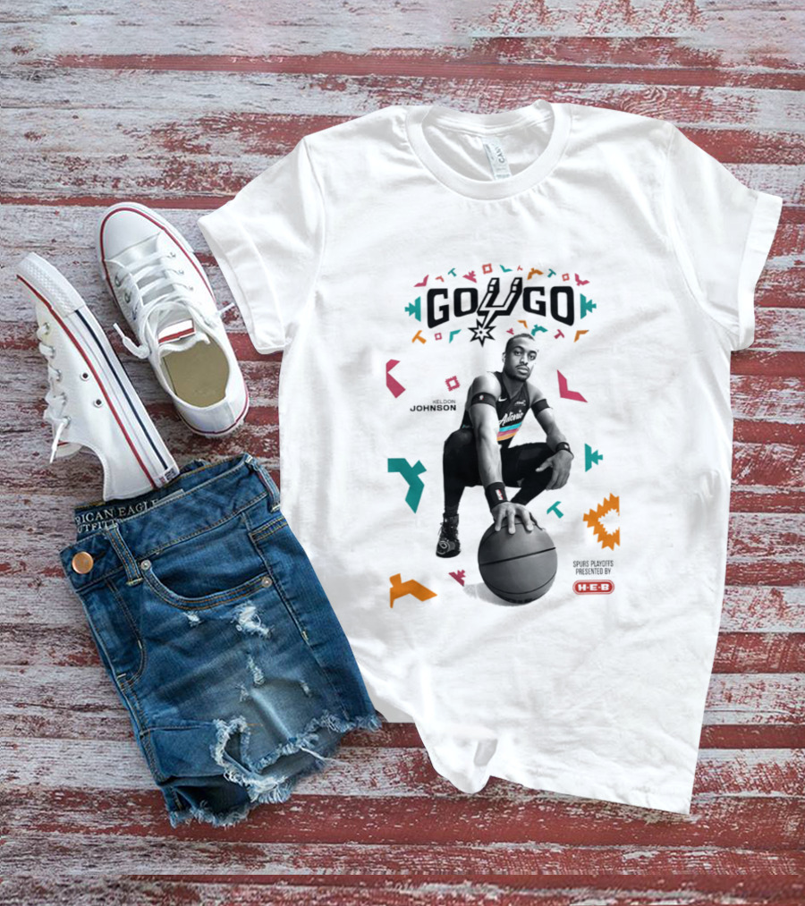 Keldon Johnson San Antonio Spurs Go Go Player Spurs Players Presented By HEB T-Shirt