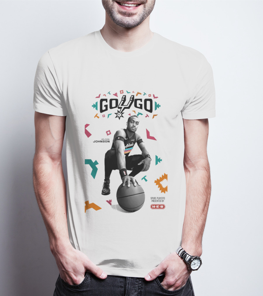 Keldon Johnson San Antonio Spurs Go Go Player Spurs Players Presented By HEB T-Shirt