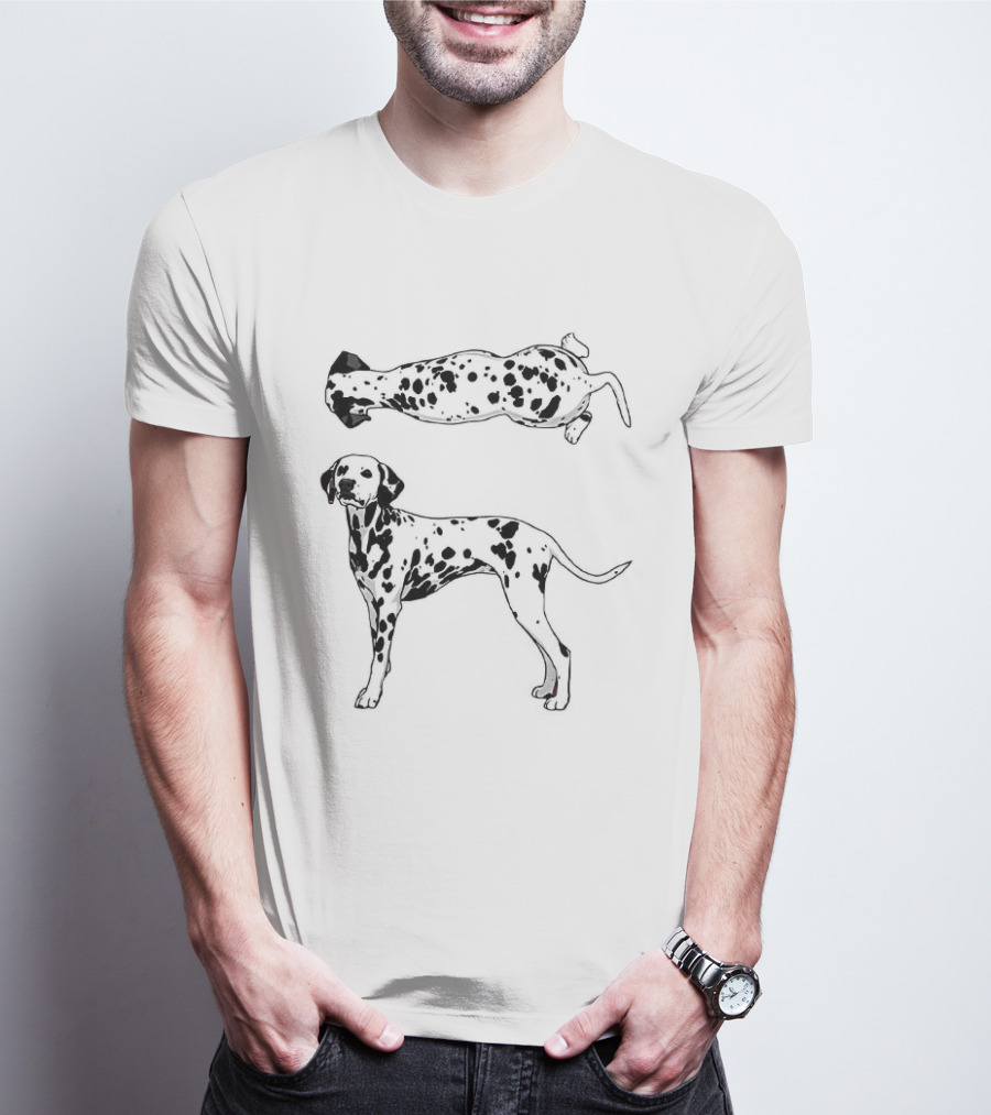 Dalmatian Dog Illustrations Standing And Lying T-Shirt