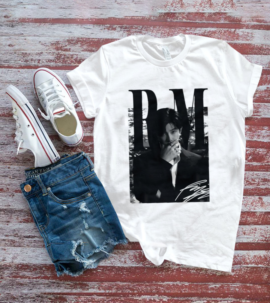 RM Namjoon BTS Arirang World Tour 2026 Signature Black And White T-Shirt
