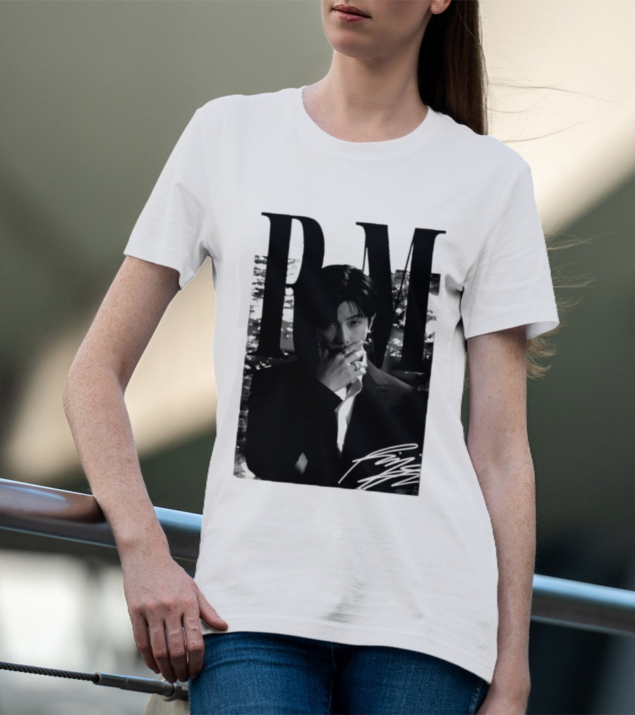 RM Namjoon BTS Arirang World Tour 2026 Signature Black And White T-Shirt
