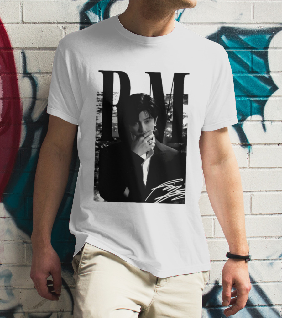 RM Namjoon BTS Arirang World Tour 2026 Signature Black And White T-Shirt