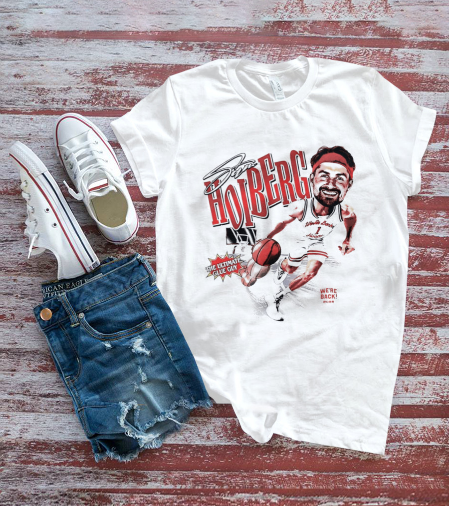 Sam Hoiberg Nebraska Cornhuskers Basketball Player Dribbling T-Shirt